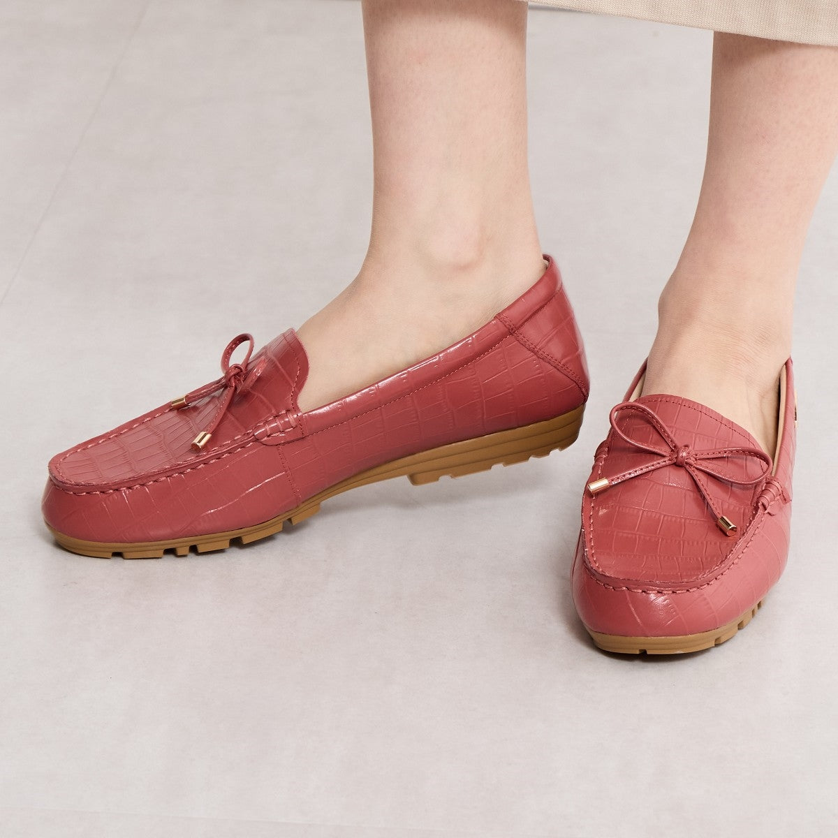 【再値下げ】【再入荷】リボンモチーフモカシン/651109
