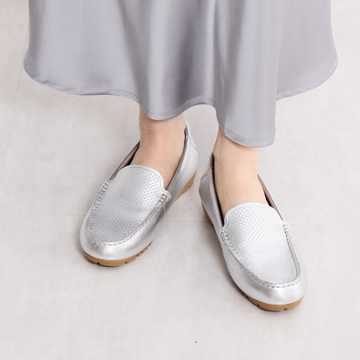 【SALE】パンチングレザーモカシン/651114