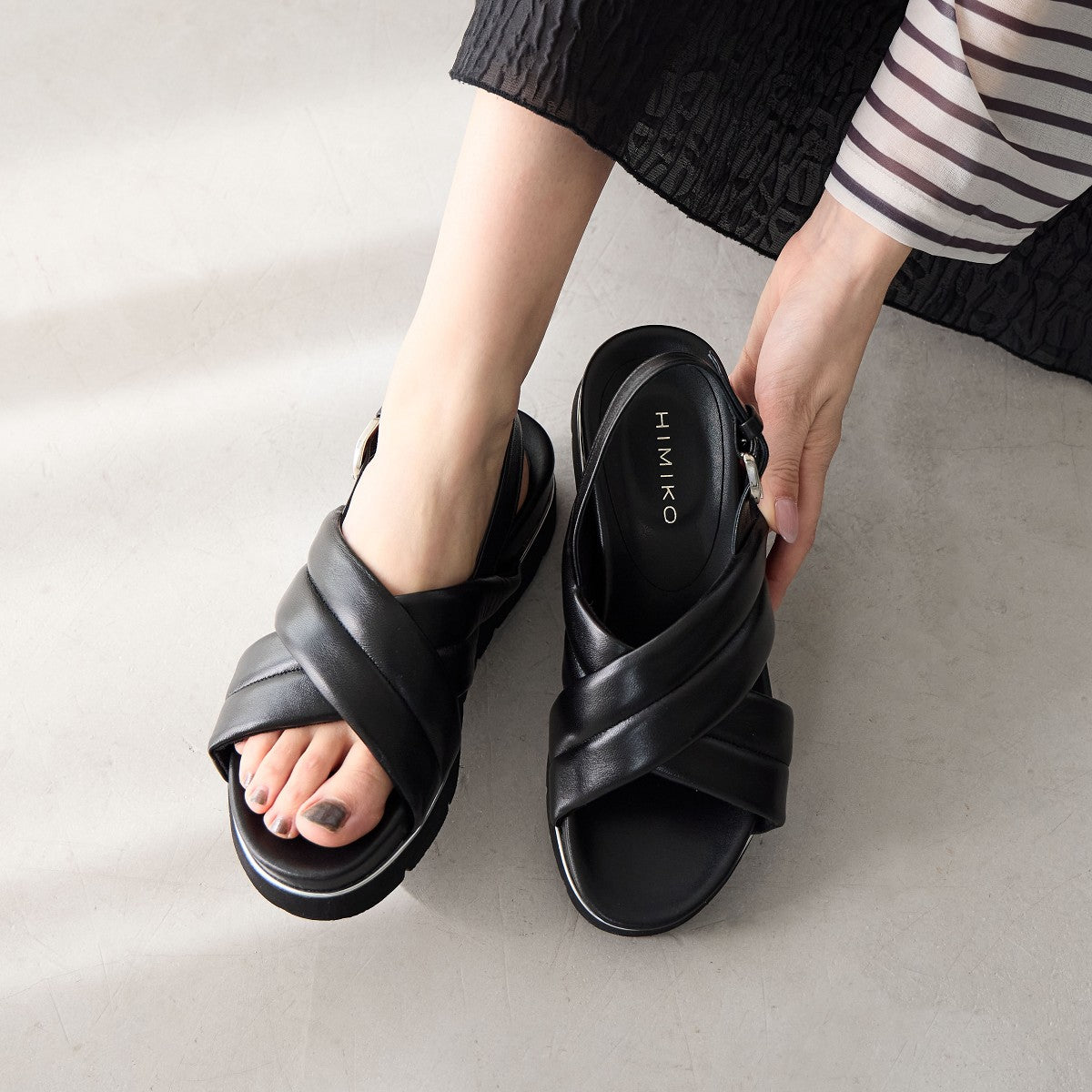 【SALE】フットベットパデットサンダル/651208