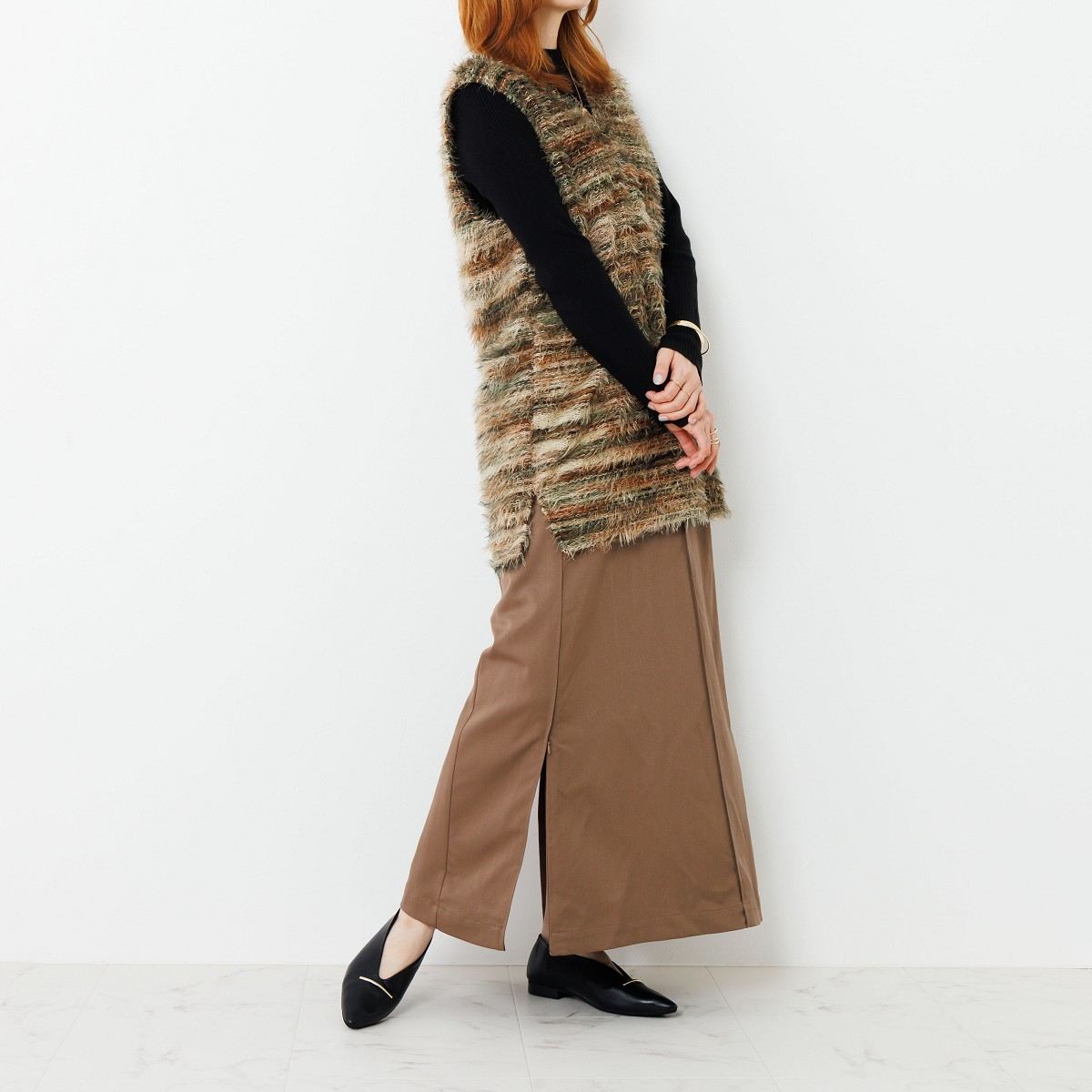 SALE】メタルバーフラットパンプス/651303