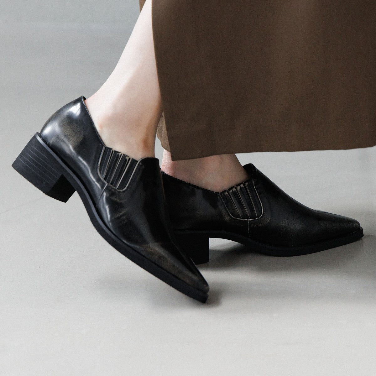 【SALE】アドバンレザーポインテッドトゥサイドゴア/651310