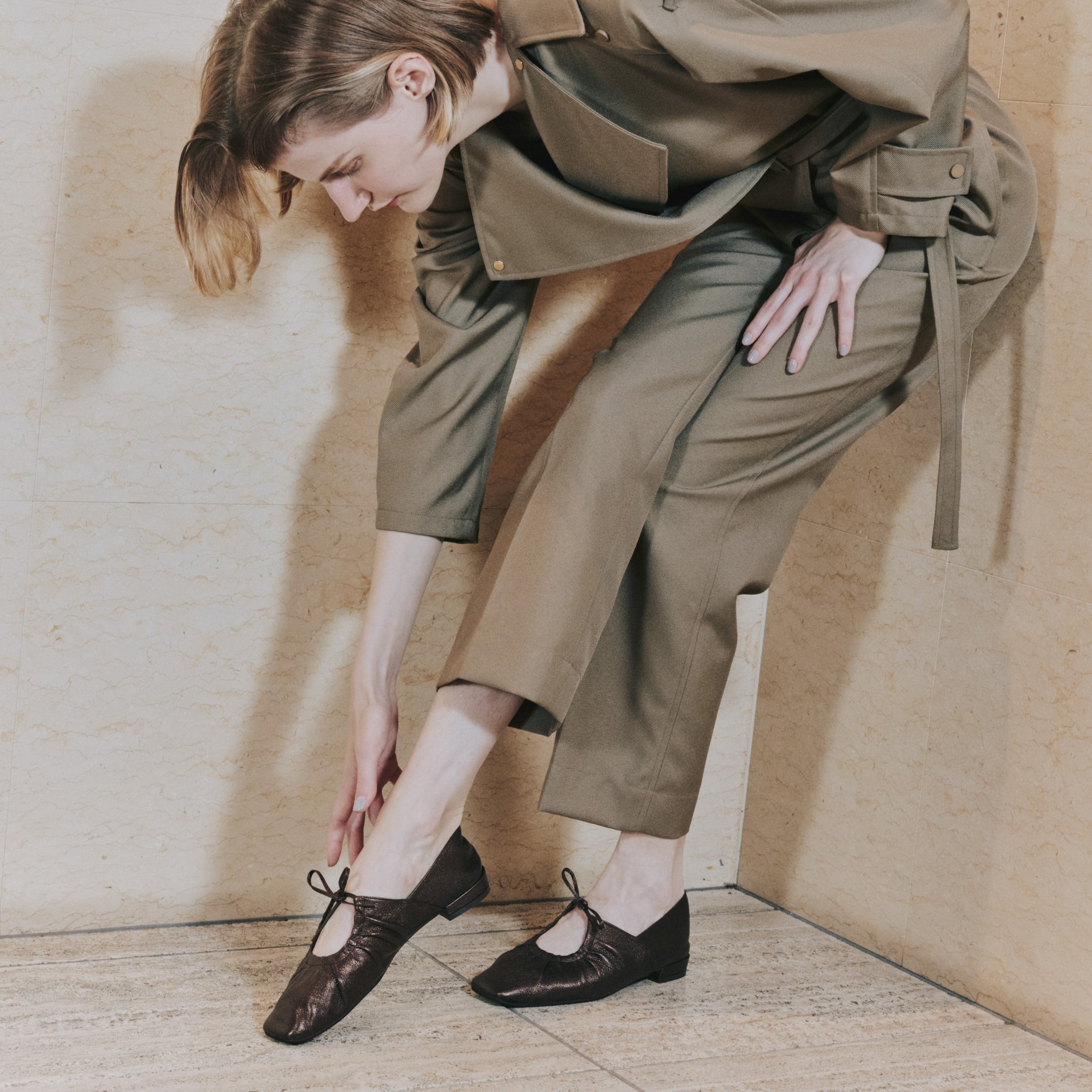 【25AW】ギャザーリボンパンプス/651317