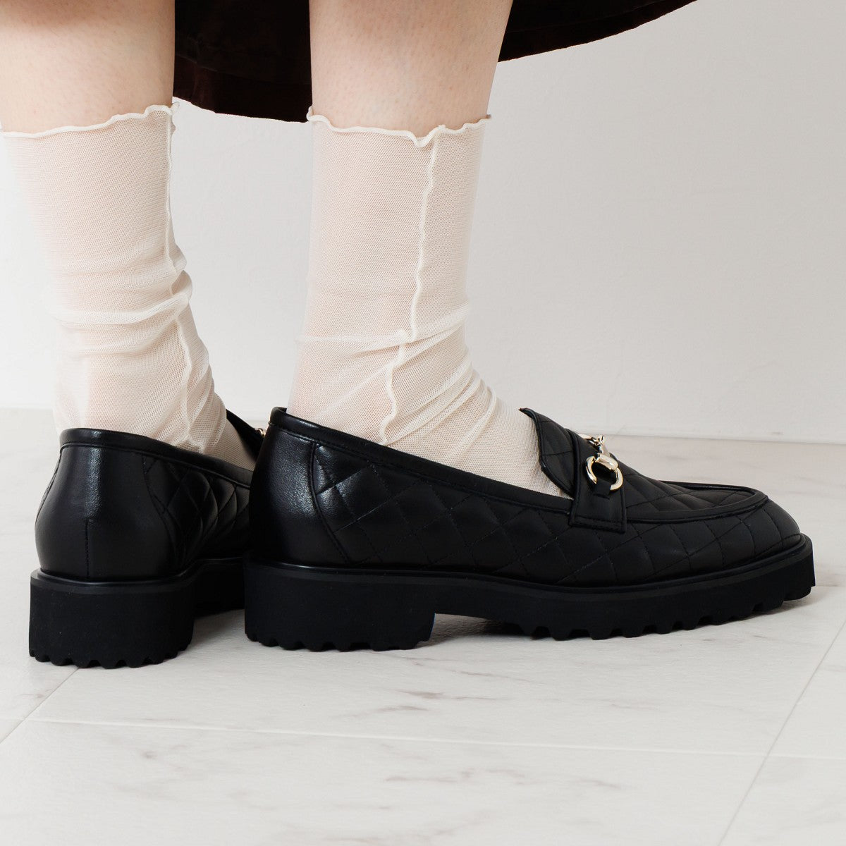 【25AW】トラックソールキルティングビットローファー/651324