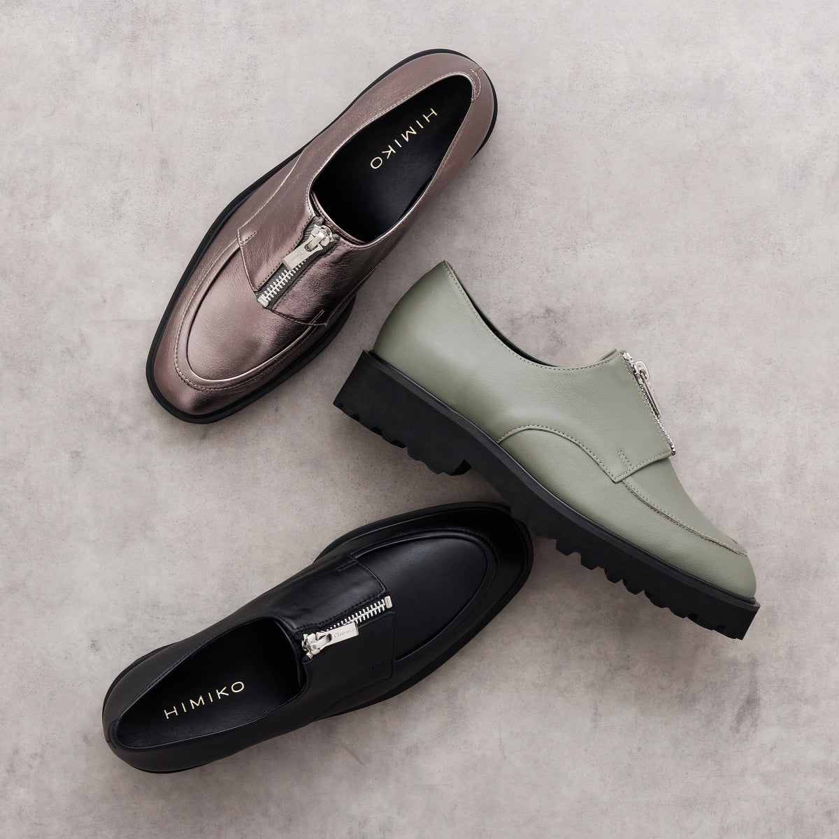 SALE】トラックソールセンタージップローファー/651325