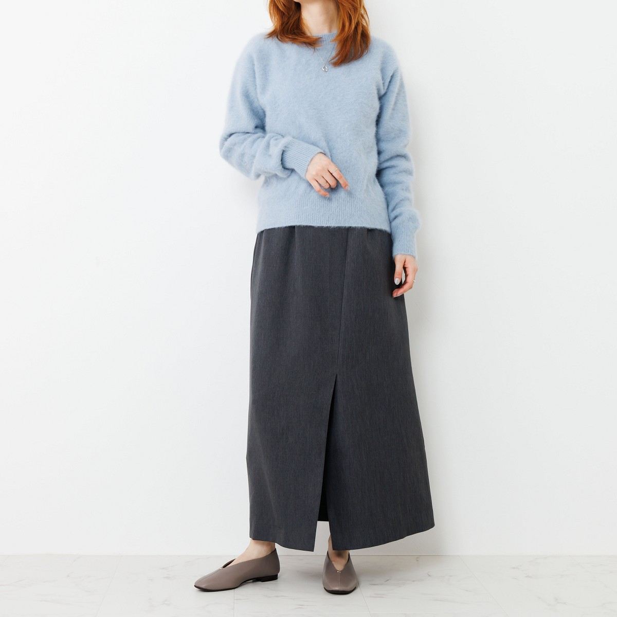 【25AW】メタルポイントフラットパンプス/651326