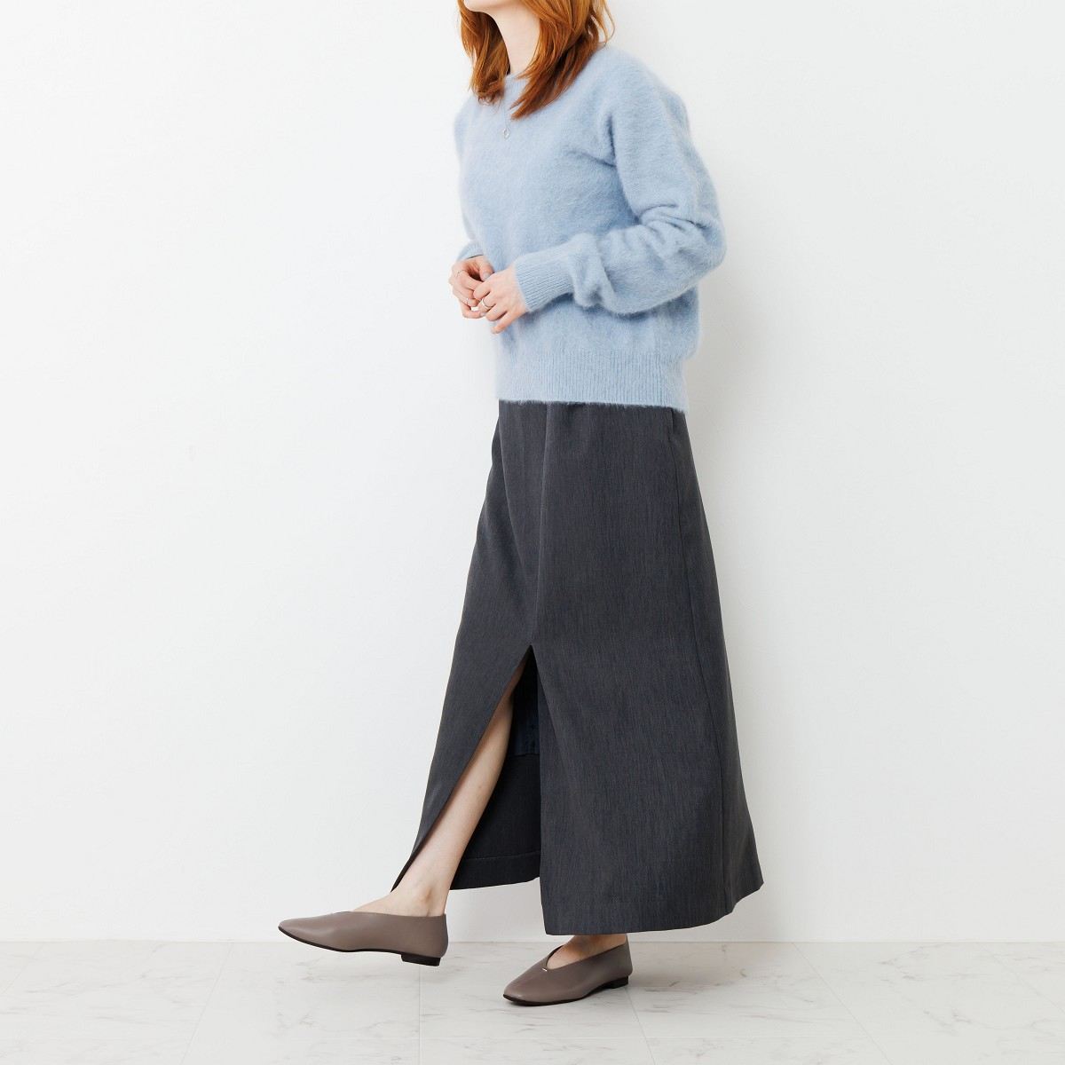 【25AW】メタルポイントフラットパンプス/651326