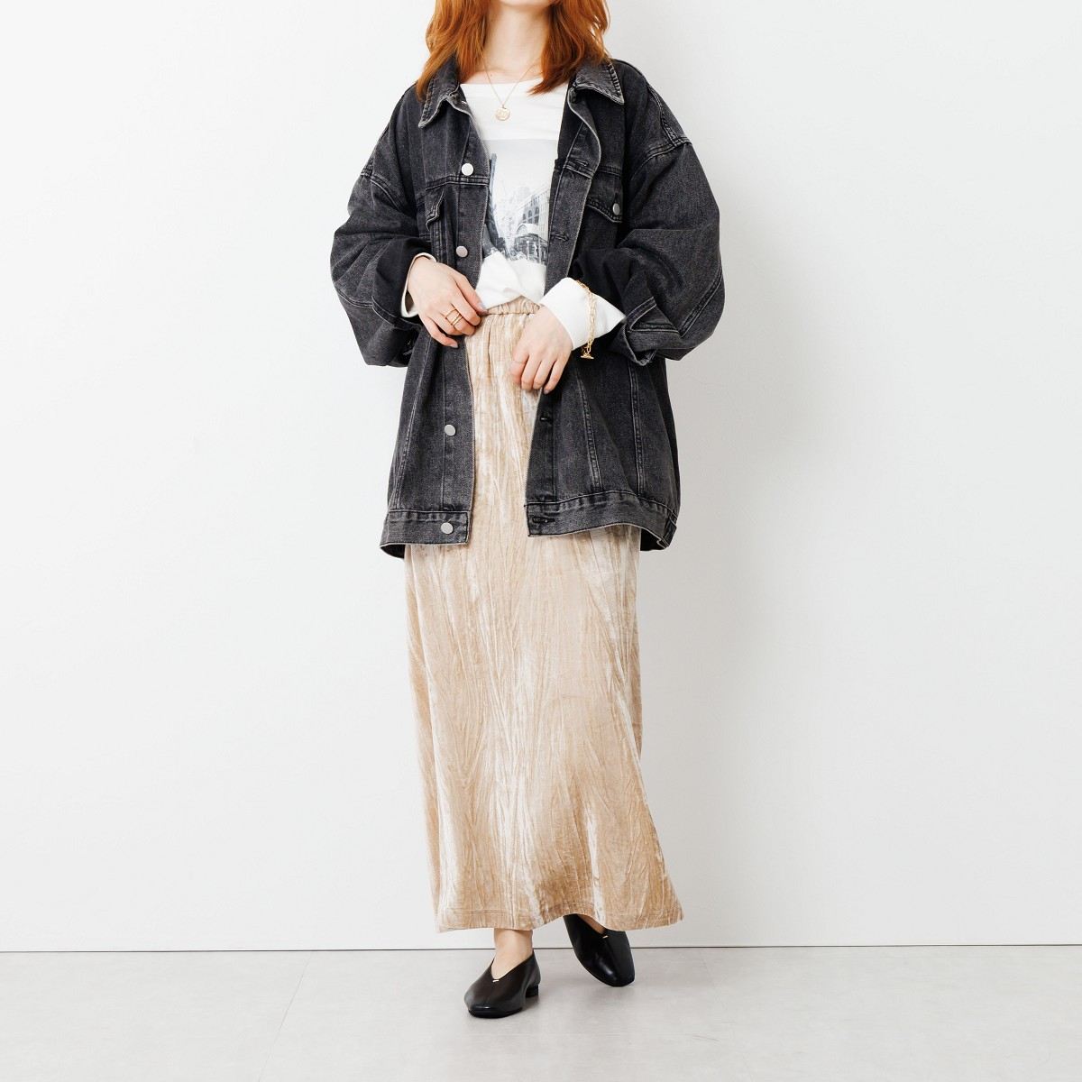 【25AW】メタルポイントフラットパンプス/651326