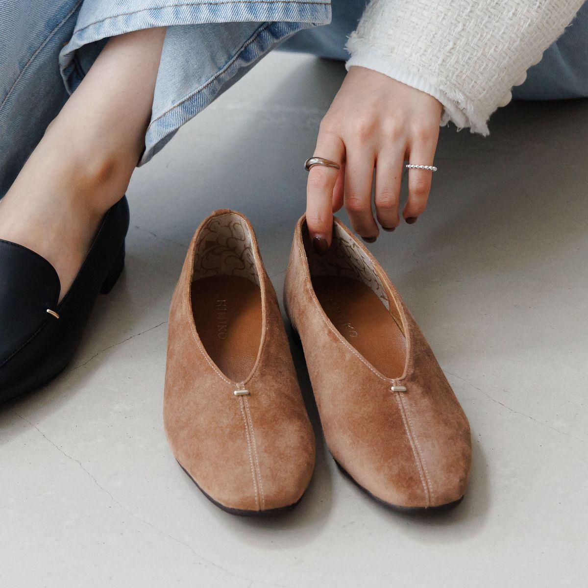 SALE】メタルポイントフラットパンプス/751326