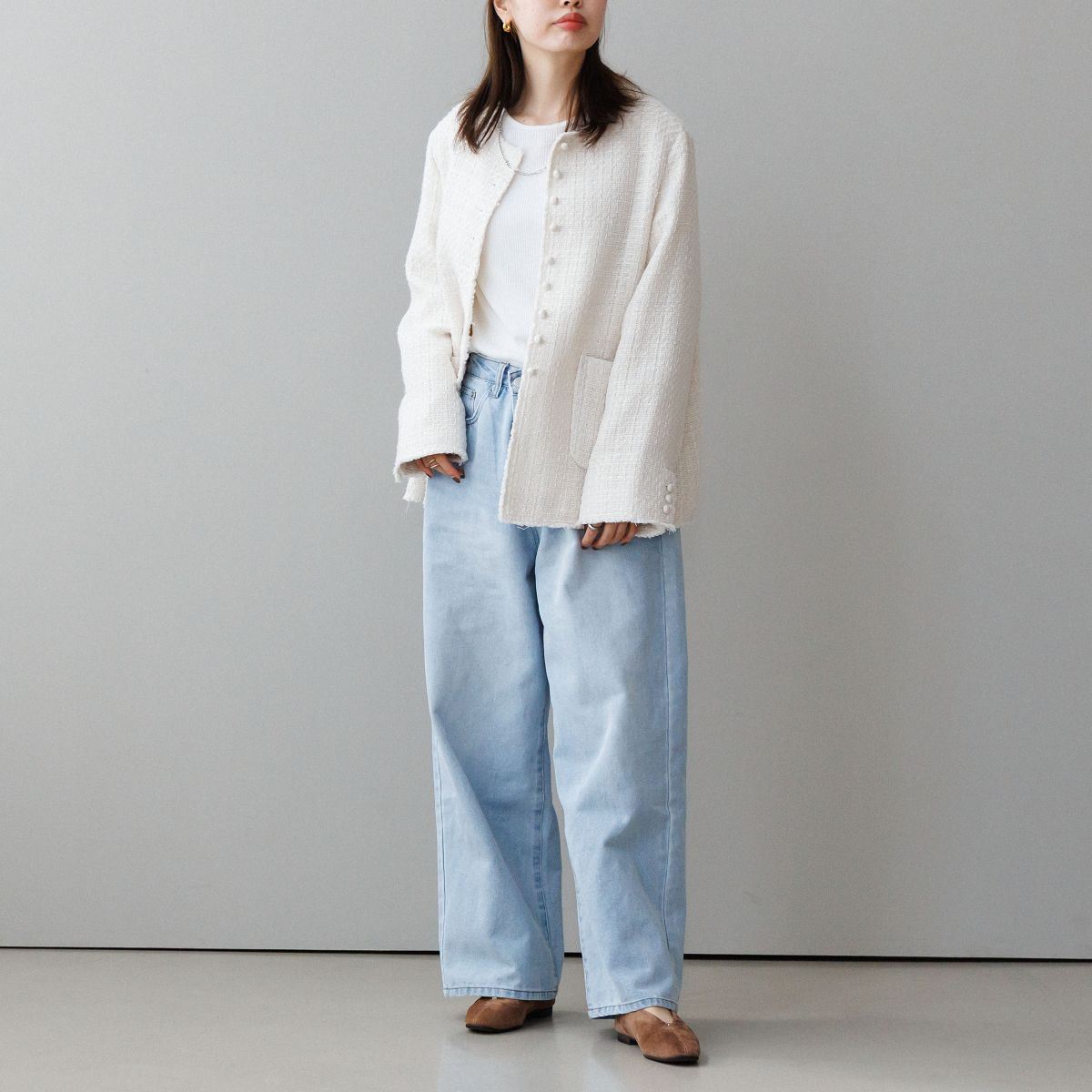 【25AW】メタルポイントフラットパンプス/651326