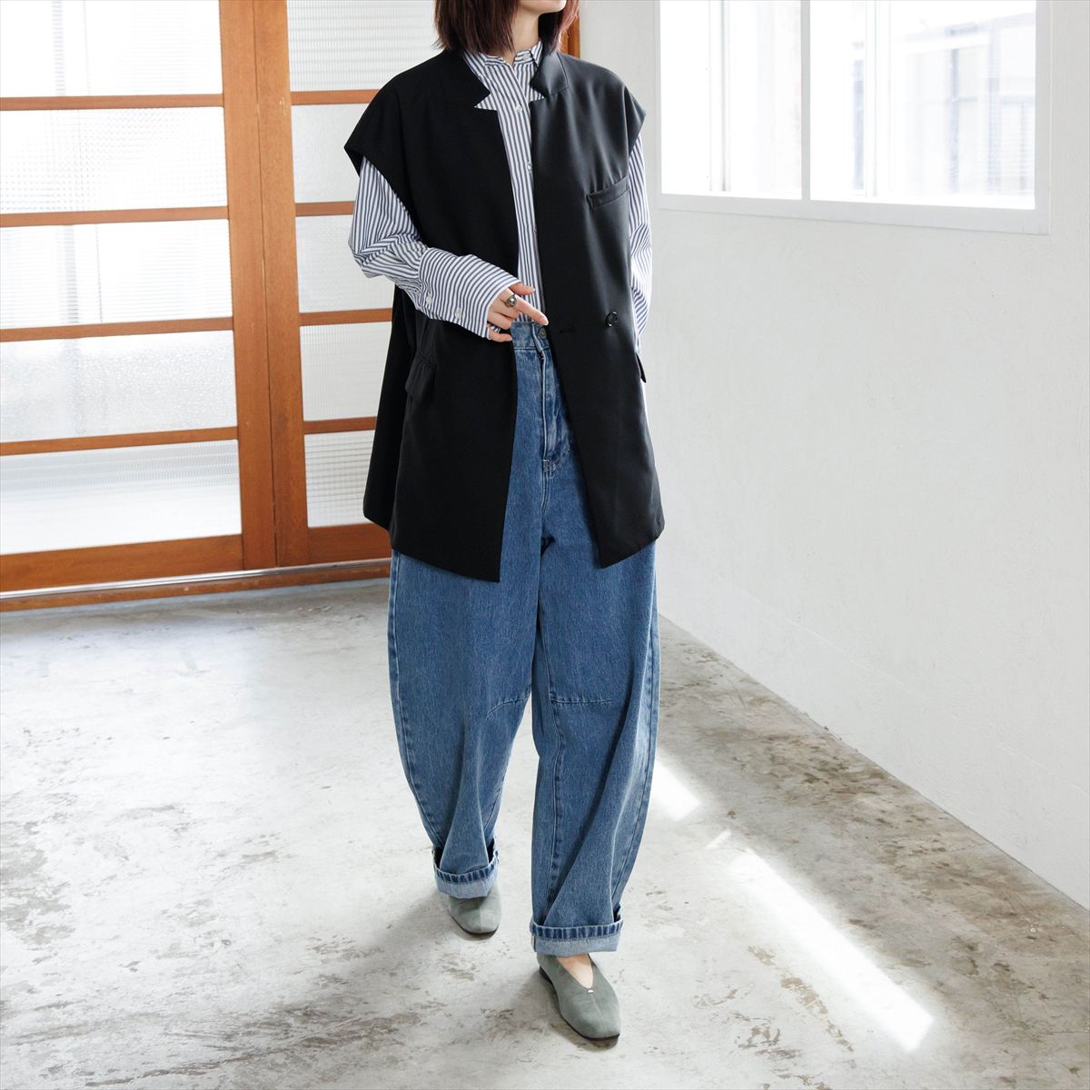 26AW】メタルポイントフラットパンプス/651326