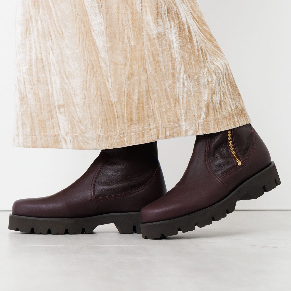 《予約/12月上旬入荷予定》トラックソールサイドジップストレッチブーツ/651403