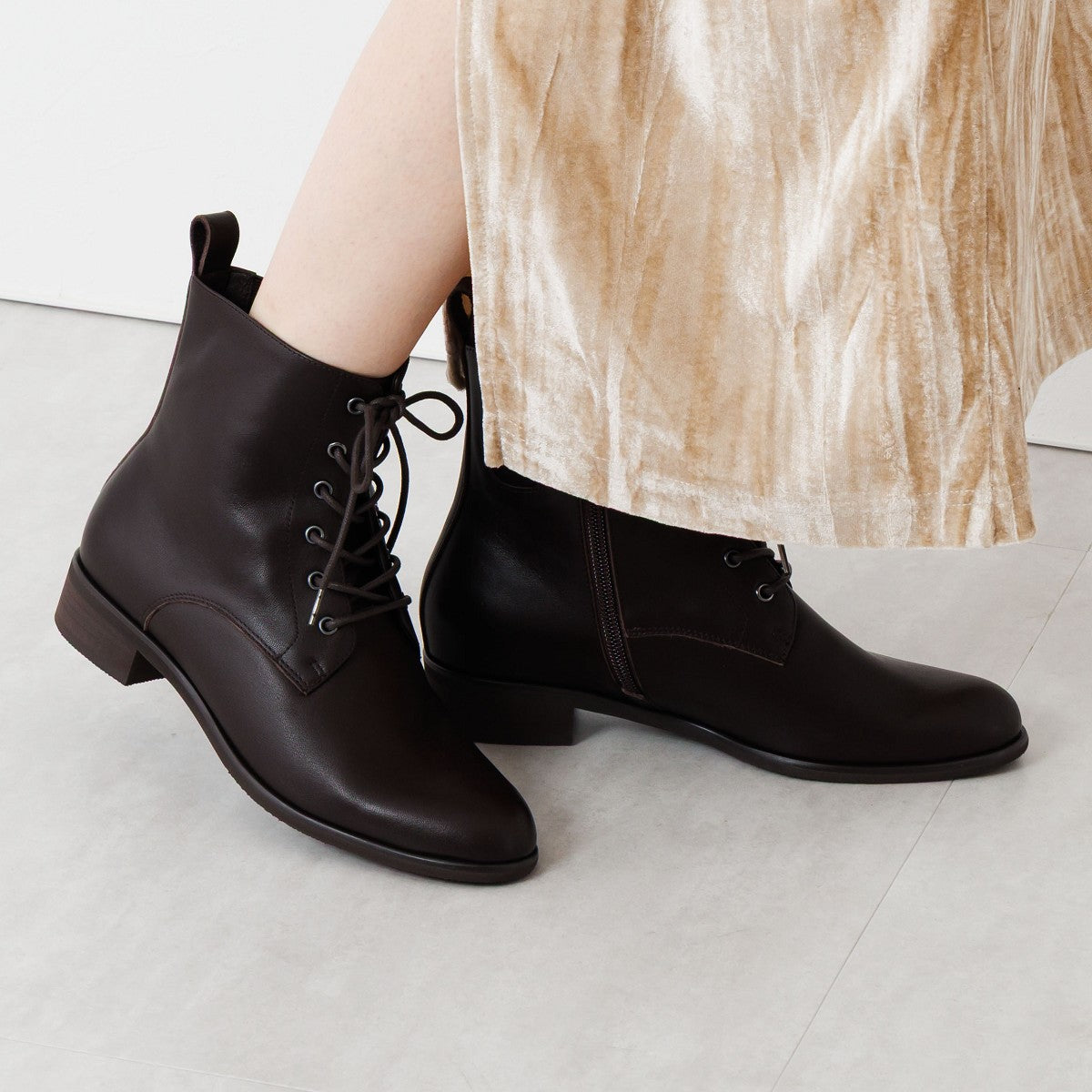 MKレザー ブラック レースアップブーツ！！　25cm未使用！ WINDPORT カーフレザー レースアップブーツ / ブラック | BEKKU HOMME