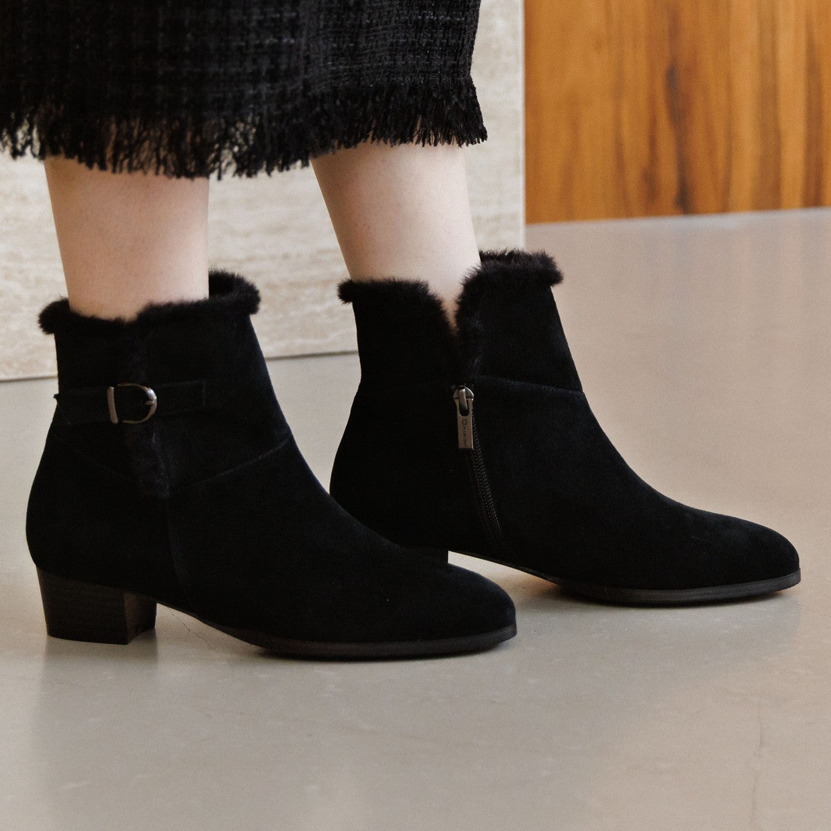 25AW】バックル2WAYファーブーツ/651415