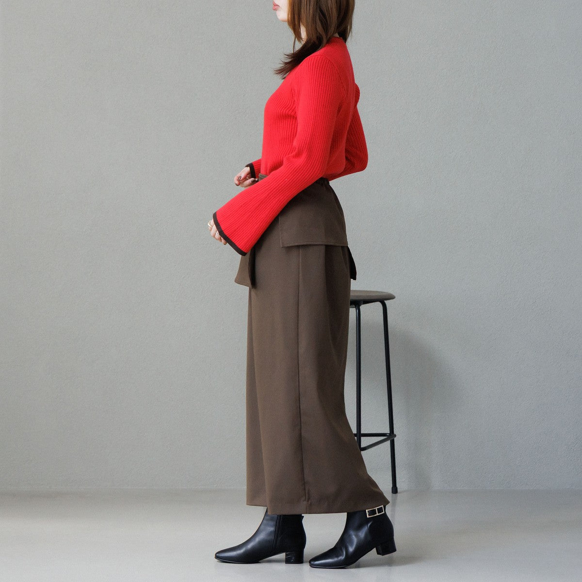 《予約/11月下旬頃入荷予定》スクエアバックルサイドベルトブーツ/651417