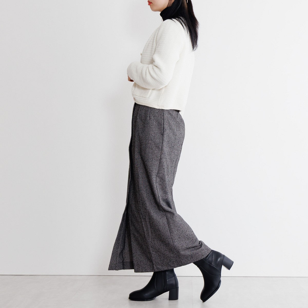 【SALE】チャンキーヒールストレッチブーツ/651423