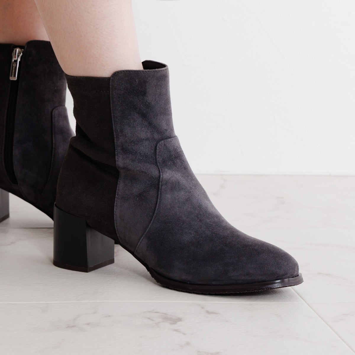 《予約/11月下旬頃入荷予定》チャンキーヒールストレッチブーツ/651423