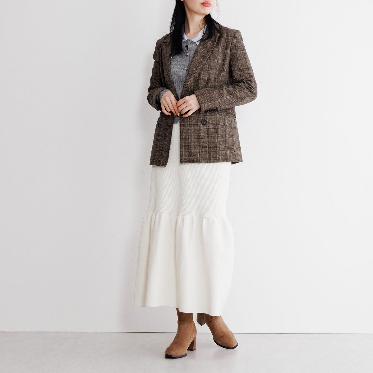 【SALE】チャンキーヒールストレッチブーツ/651423