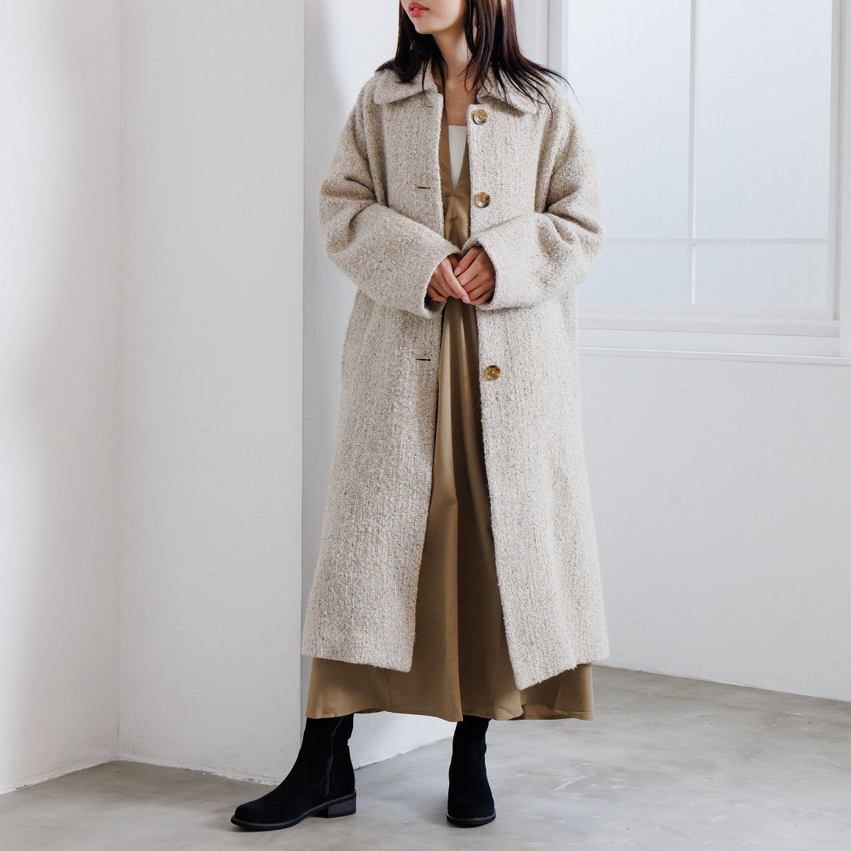 26AW】ラウンドトゥストレッチロングブーツ/651424