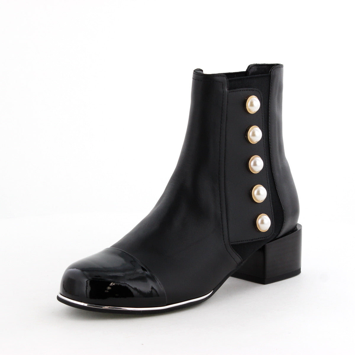 《予約/1月中旬入荷予定》【SALE】パールアクセントサイドゴアブーツ/651425