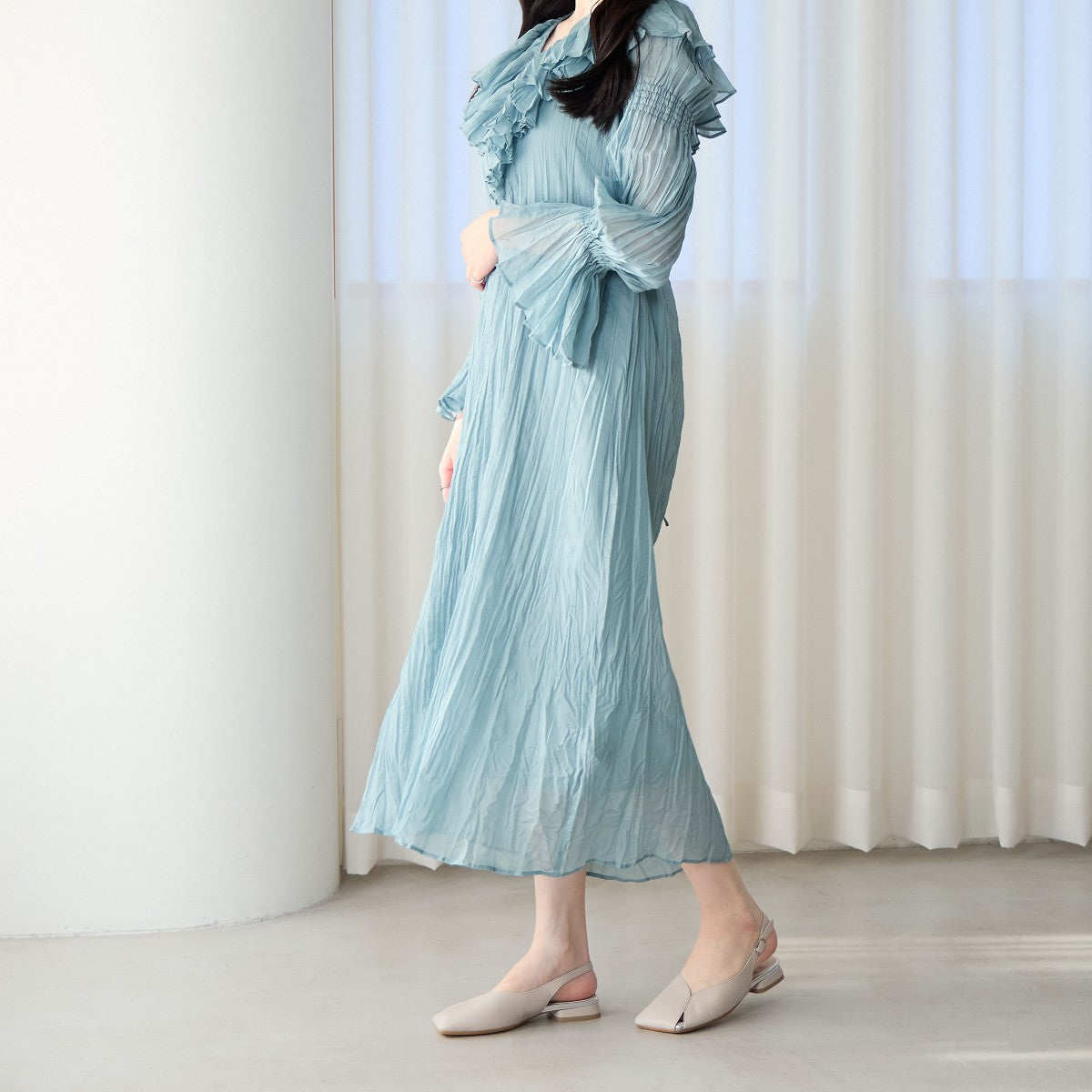 【SALE】ワイドスクエアトゥスリングバック/651503