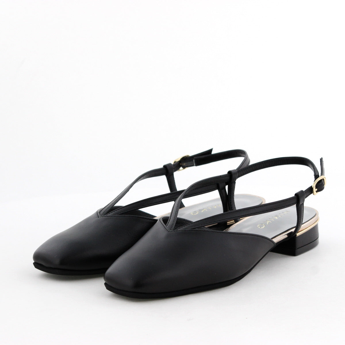 【SALE】スクエアトゥバックストラップパンプス/651505