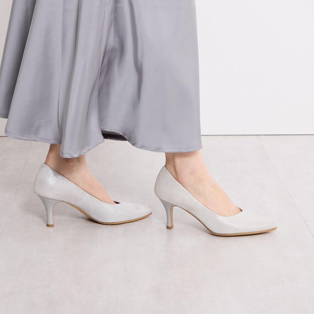 【SALE】ナナメカットヒールパンプス/653102