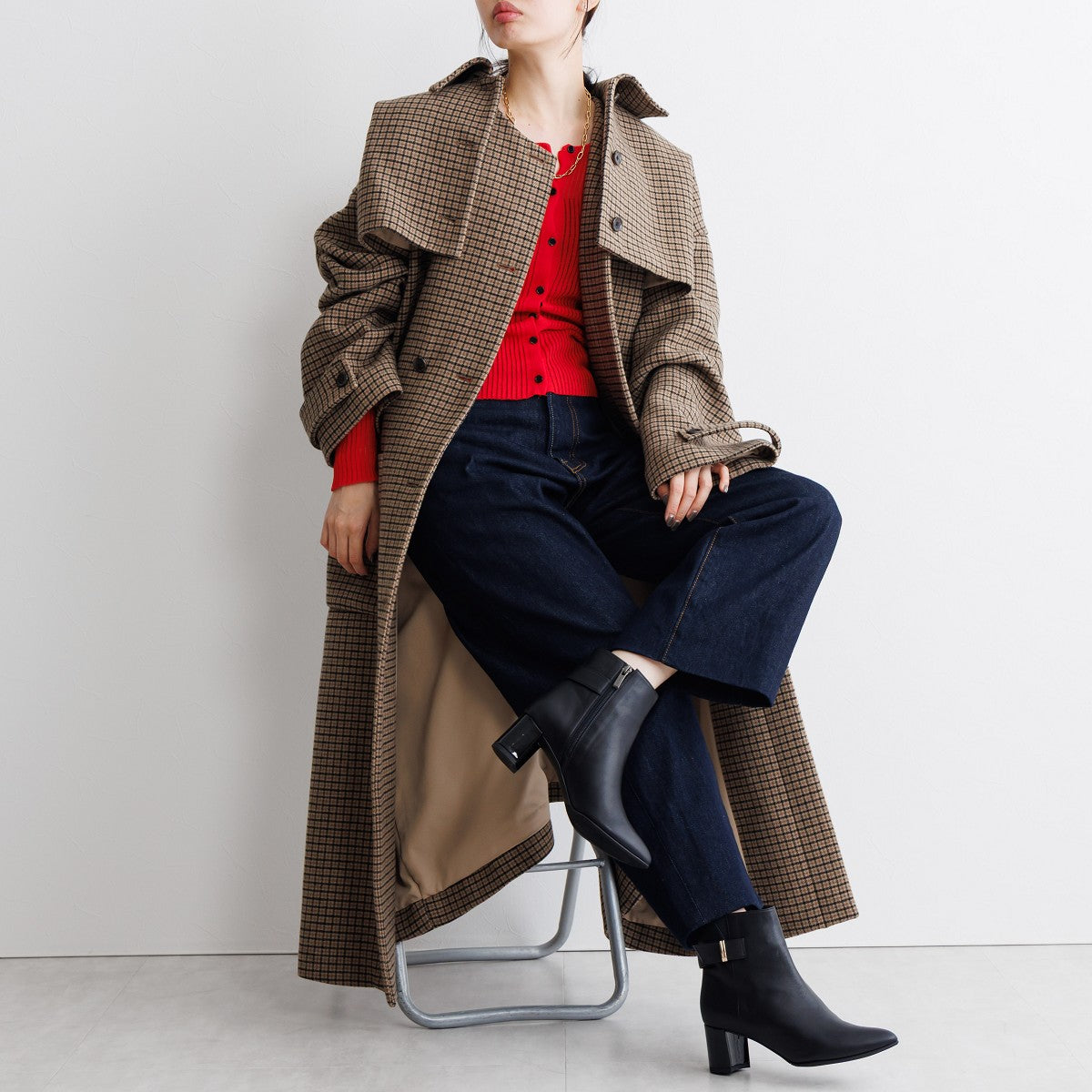 【25AW】5.5cmヒールベルトパーツデザインブーツ/653401