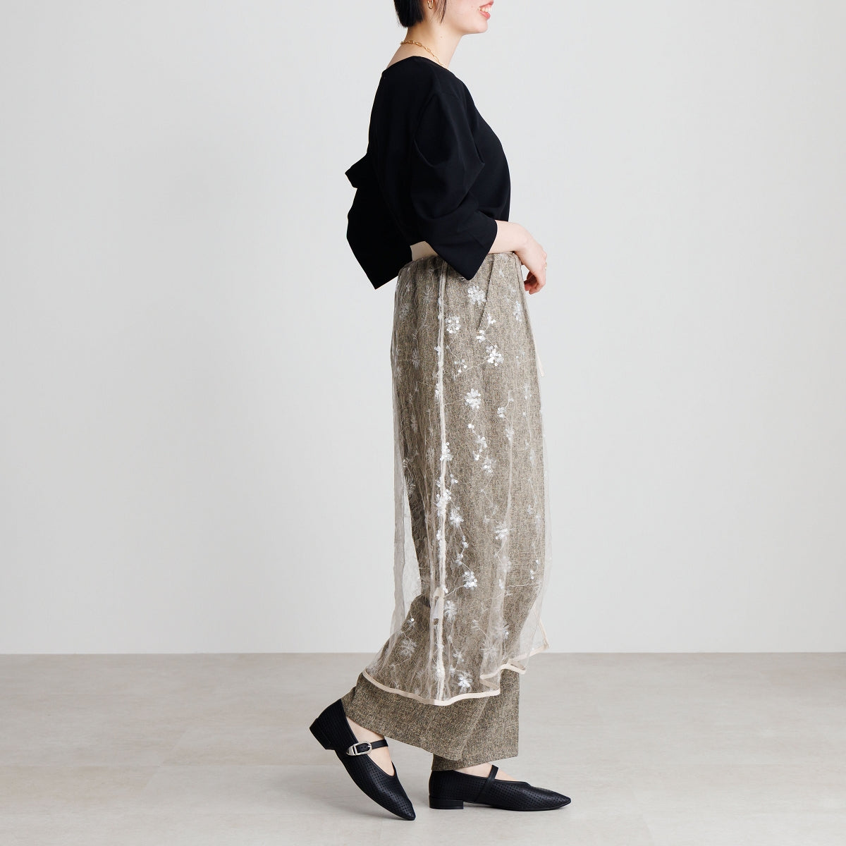 【26SS】パンチングレザーメリージェーンパンプス/661103