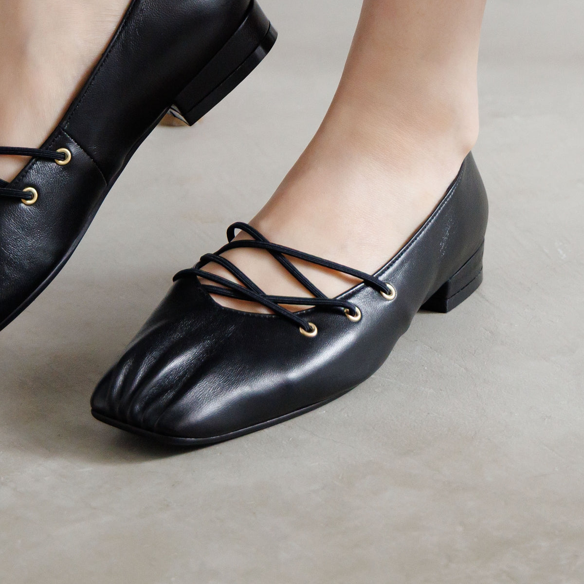 【26SS】クロスゴムフラットパンプス/661106