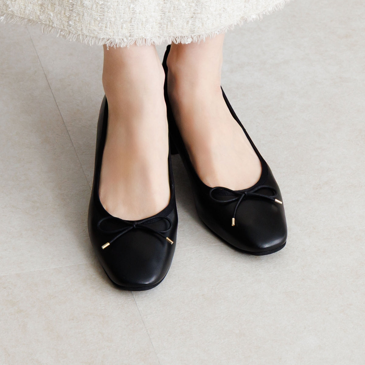 《予約/4月中旬入荷予定》4cmヒールバレエパンプス/661110