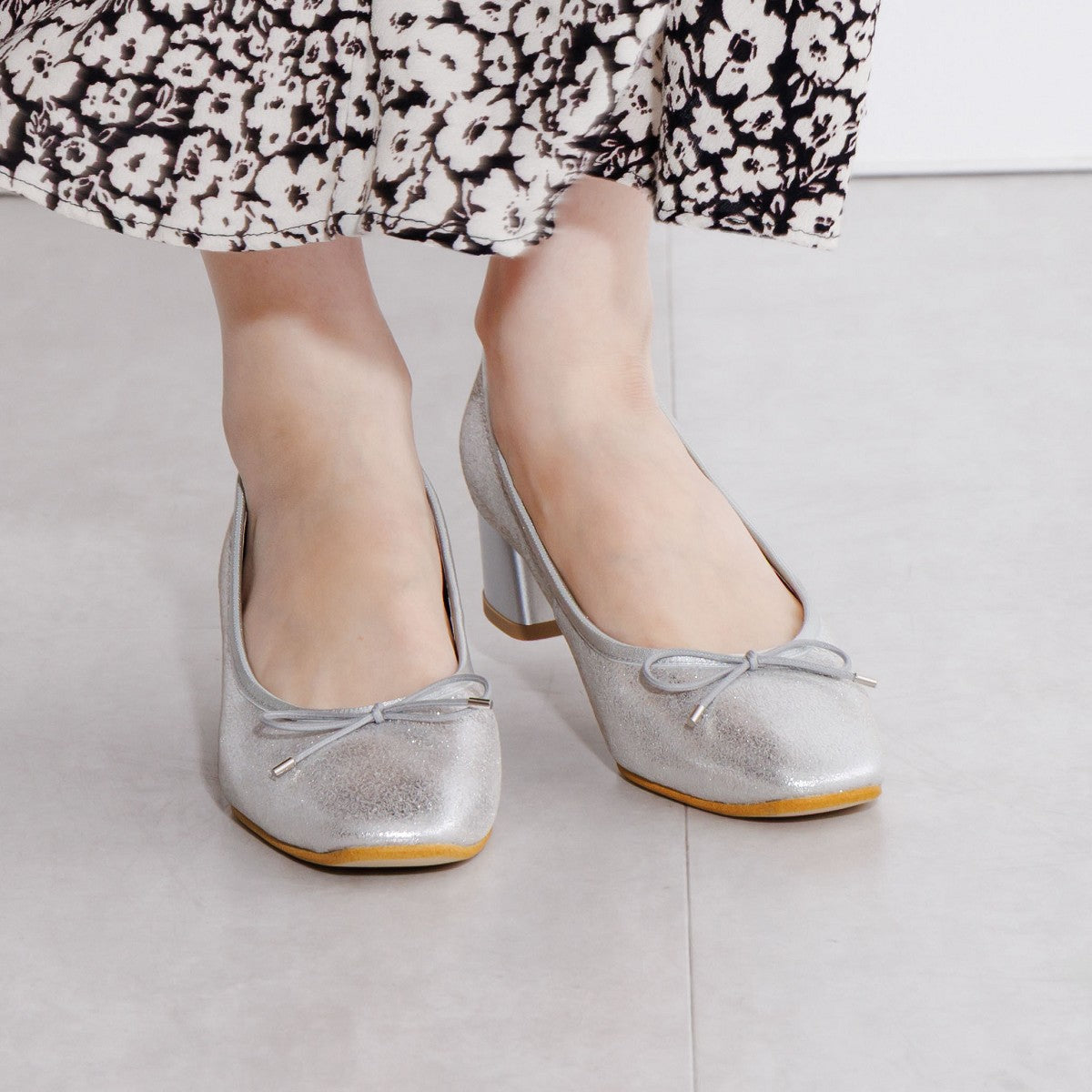 《予約/4月中旬入荷予定》4cmヒールバレエパンプス/661110