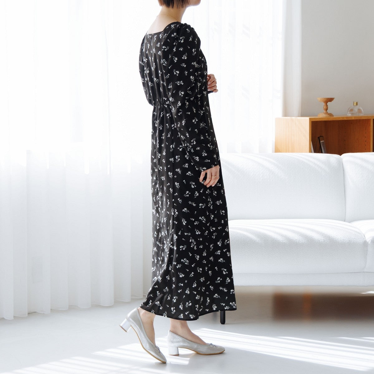 《予約/4月中旬入荷予定》4cmヒールバレエパンプス/661110