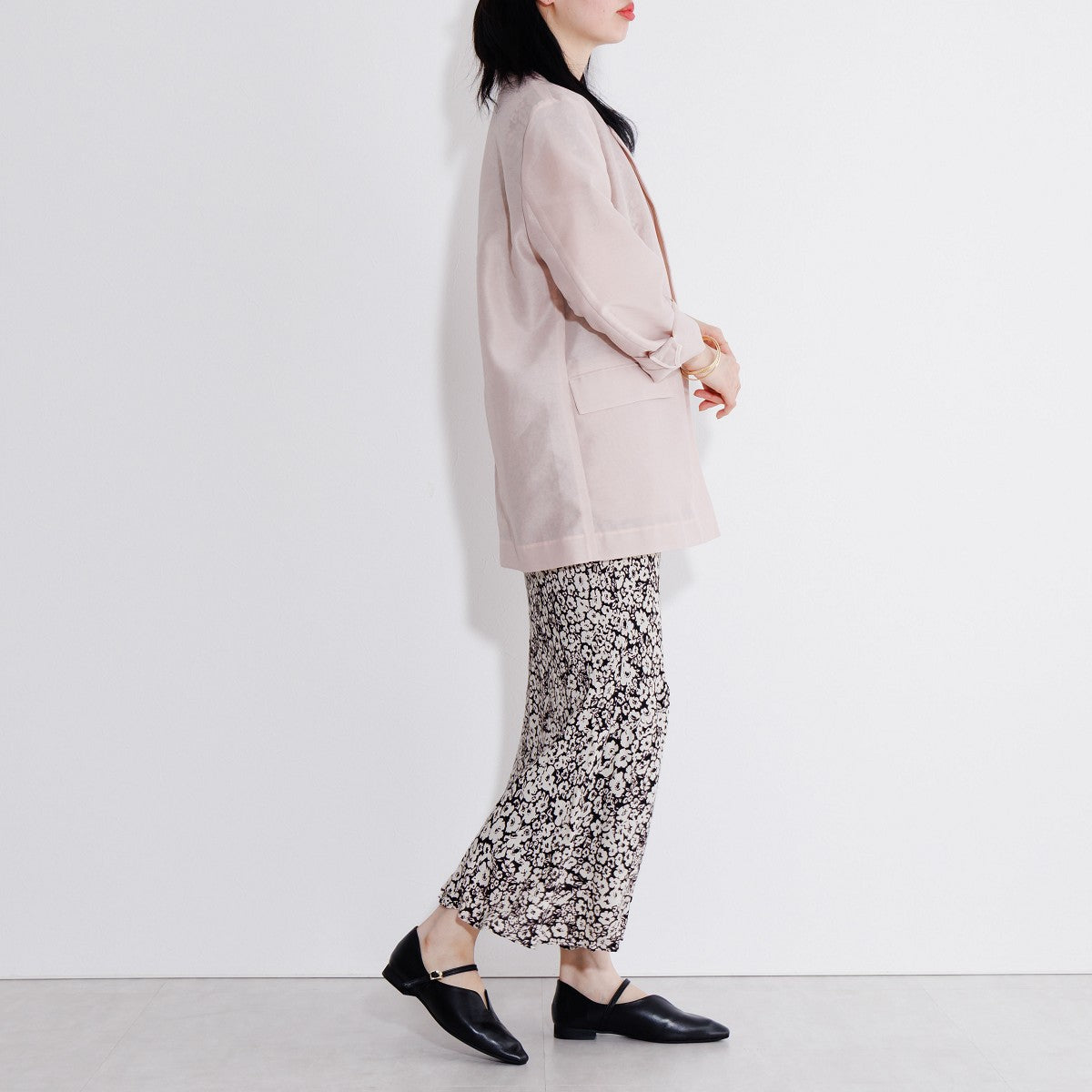 【26SS】ハイバンプストラップフラットシューズ/661112