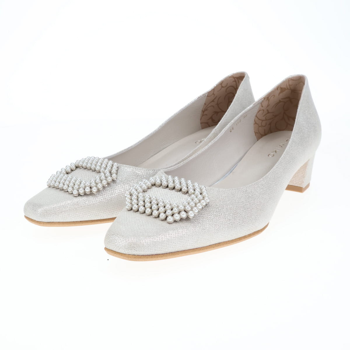 【26SS】4cmヒールパールビジューパンプス/661113