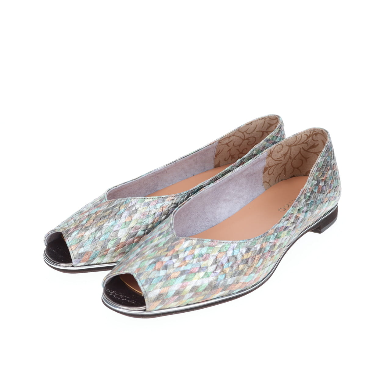 【26SS】ピープトゥフラットパンプス/661117