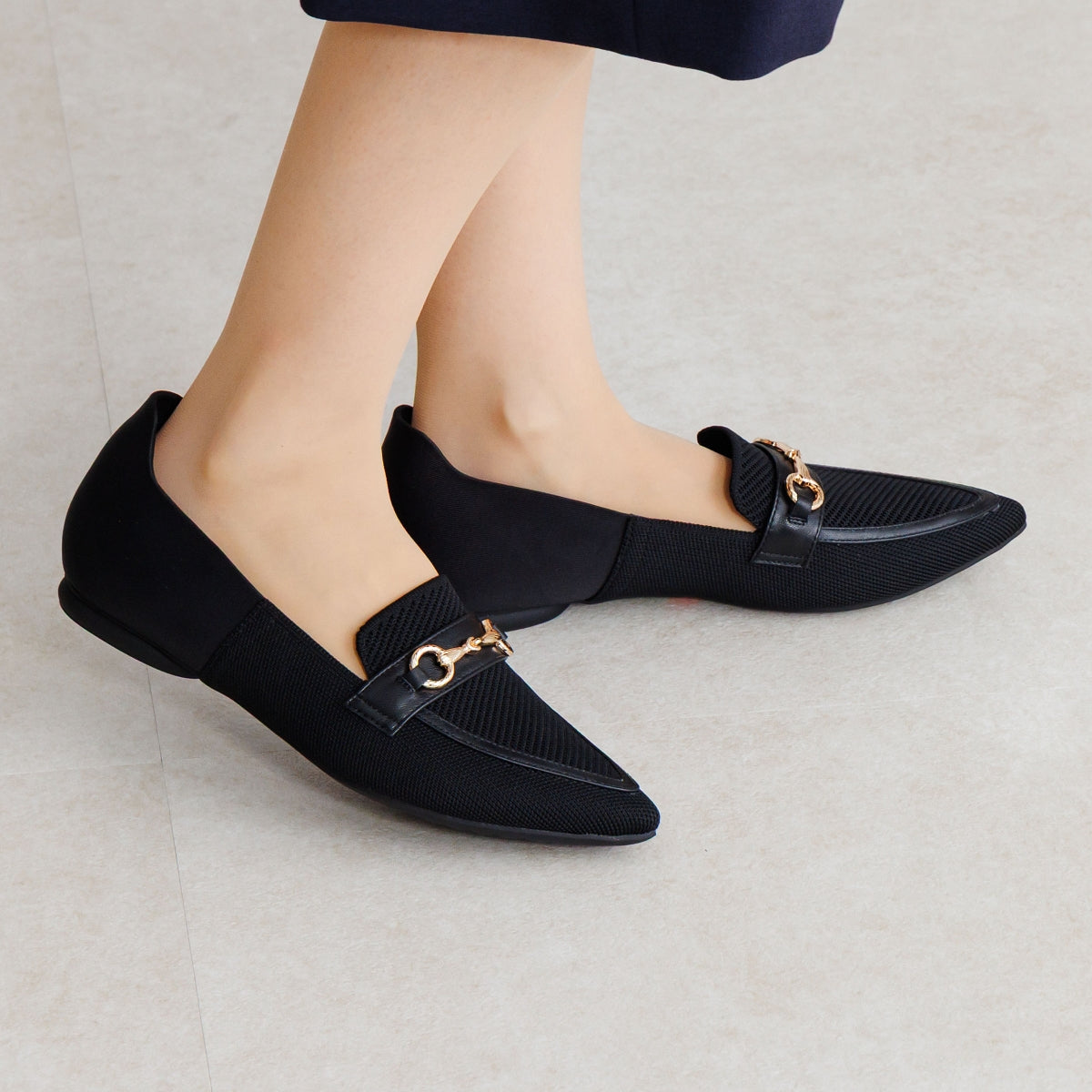 【瞬間フィット】ハンズフリーニットローファー/661119