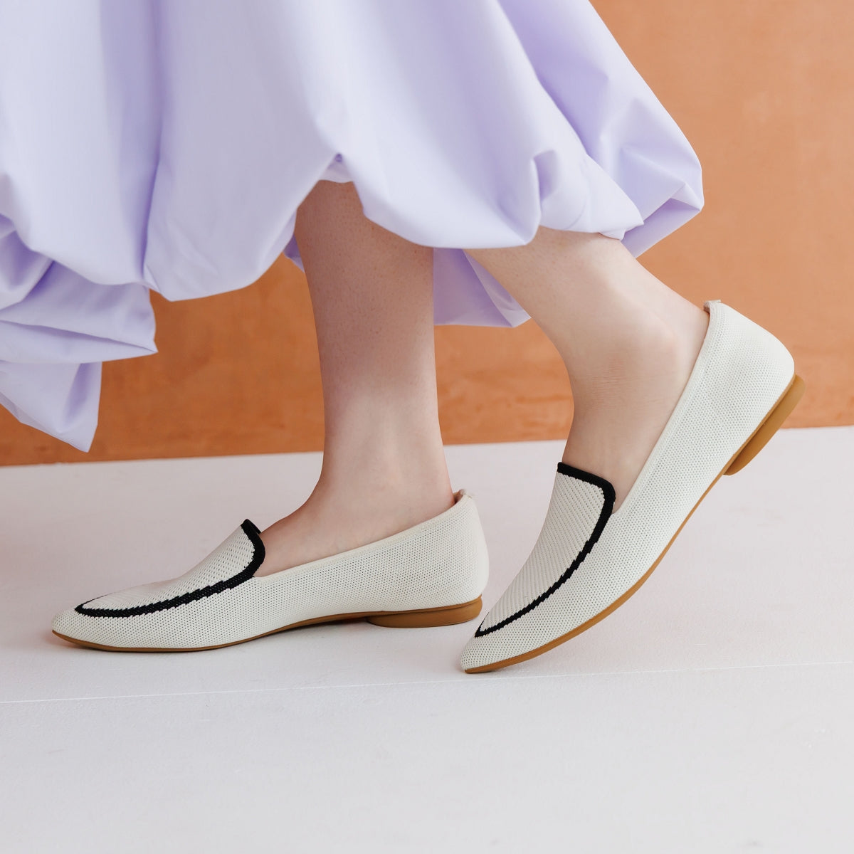 【26SS】洗えるバイカラーニットパンプス/661123