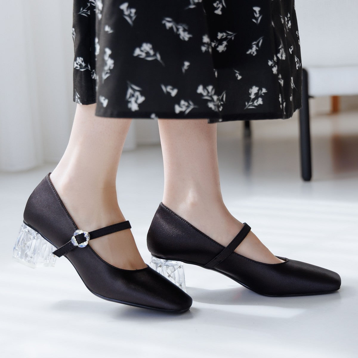 HANAE MORI×HIMIKO クリアヒールメリージェーン/661128 ハナエモリ コラボ