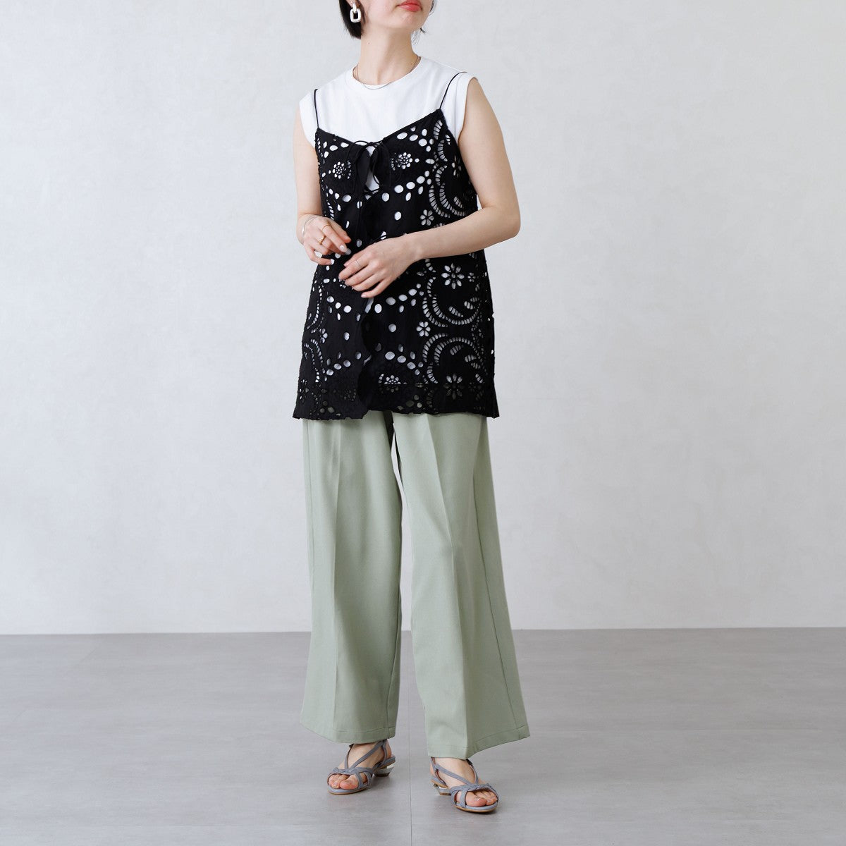 SALE】【26SS】オクタゴンヒールサンダル/661213