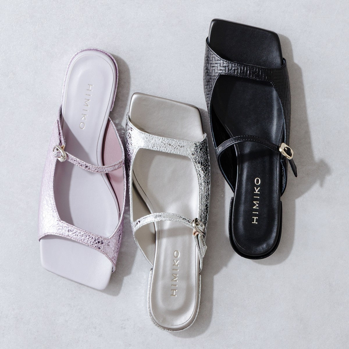 【26SS】ワイドスクエアトゥフラットサンダル/661214