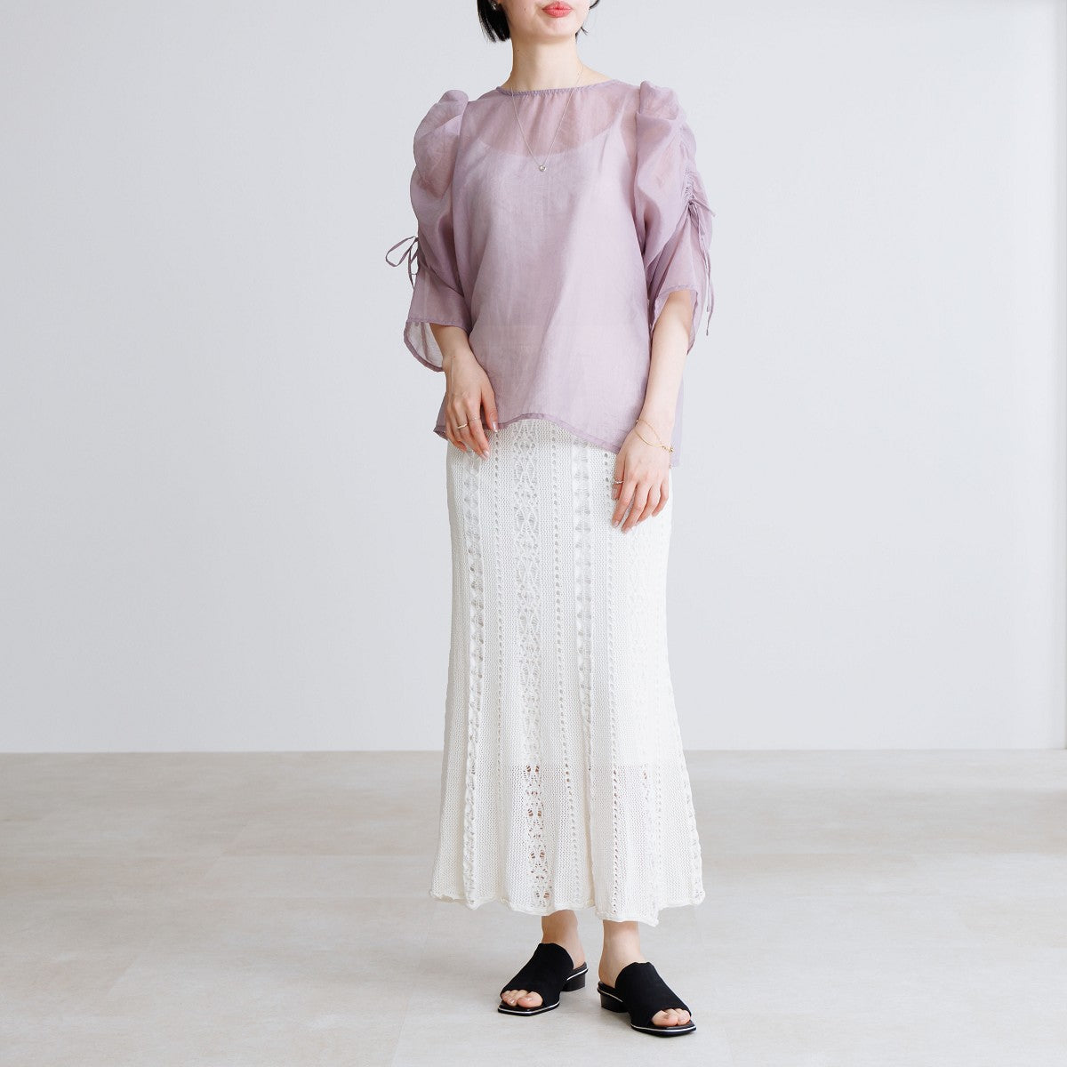 《予約/5月中旬入荷予定》ローヒールストレッチミュール/661216