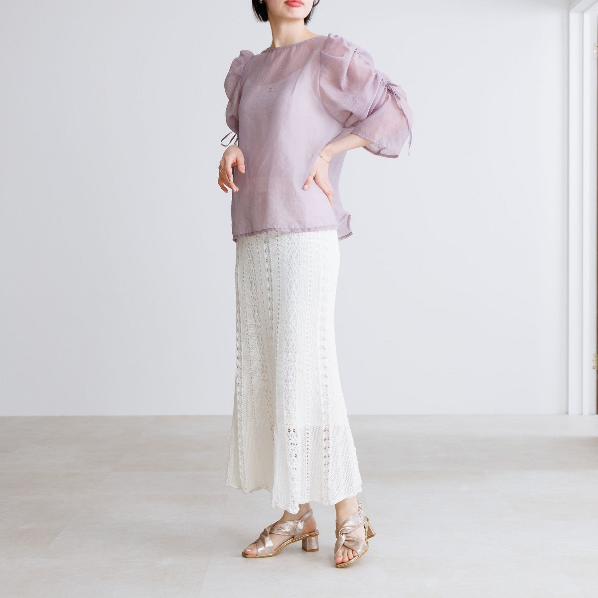 【SALE】【26SS】ソフトドレープクロスサンダル/661220