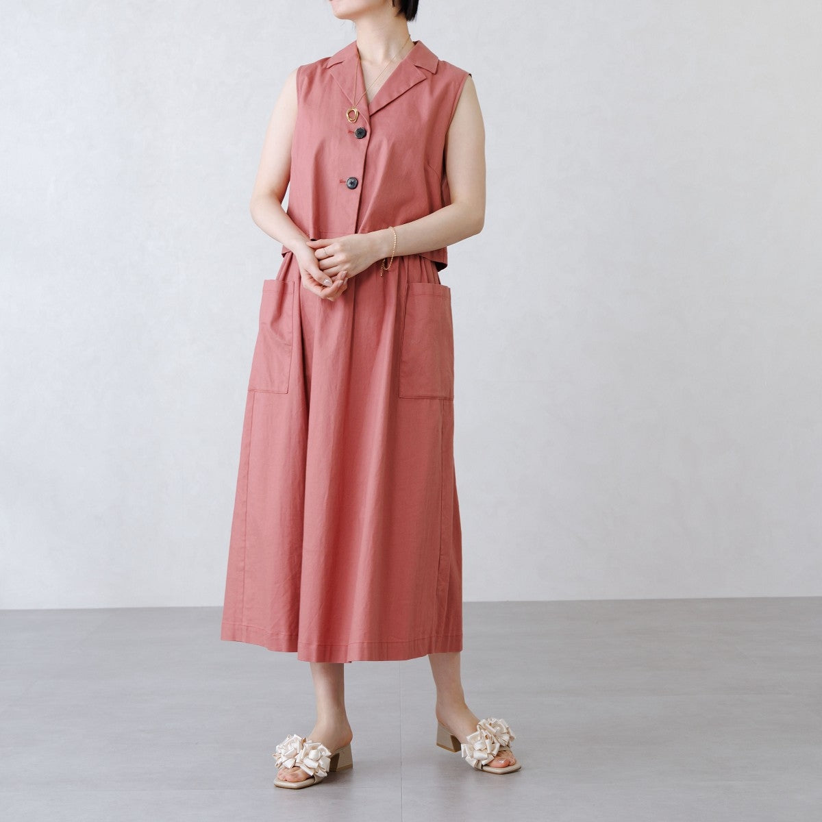HANAE MORI×HIMIKO ハナエモリ フラワーフリルミュール サンダル コラボ　アイボリー