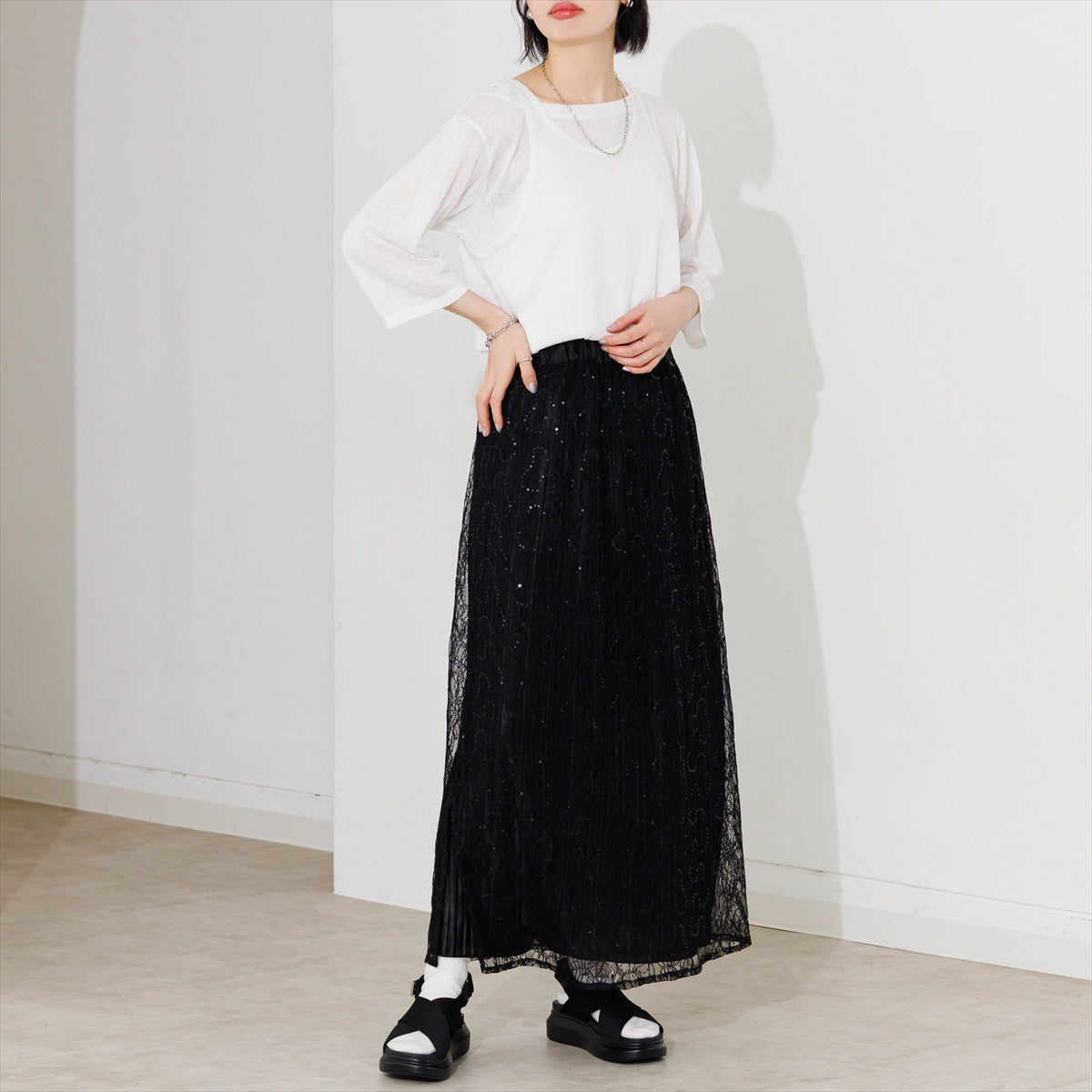 SALE】【26SS】ニットクロスベルトスポーツサンダル/661228