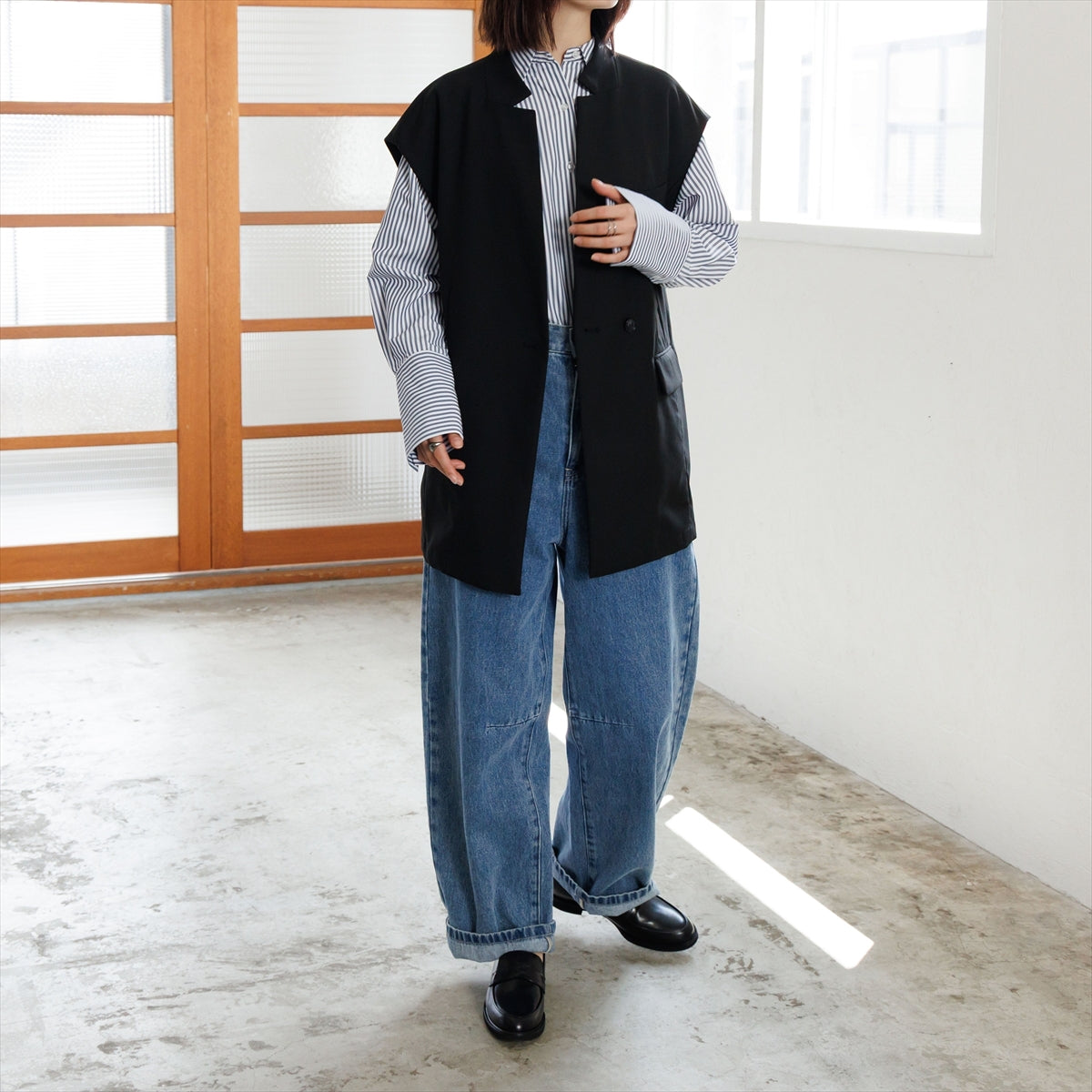 【26AW】ソフトガラスレザーローファー/661308