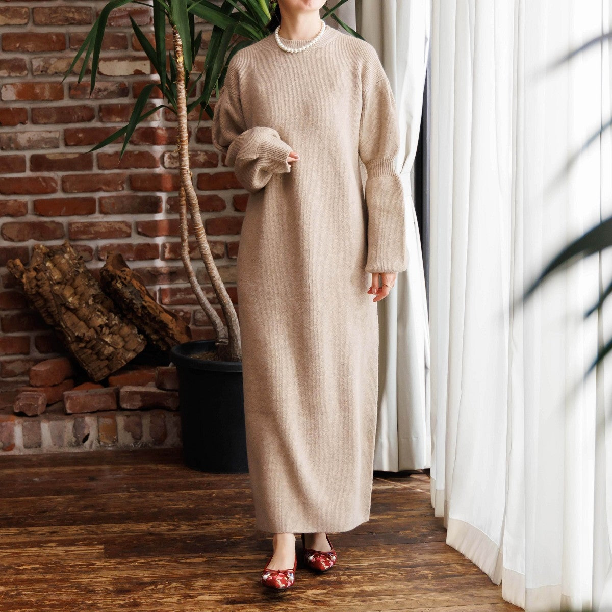 【26AW】HANAEMORI×HIMIKO パールリボンバレエパンプス/661334