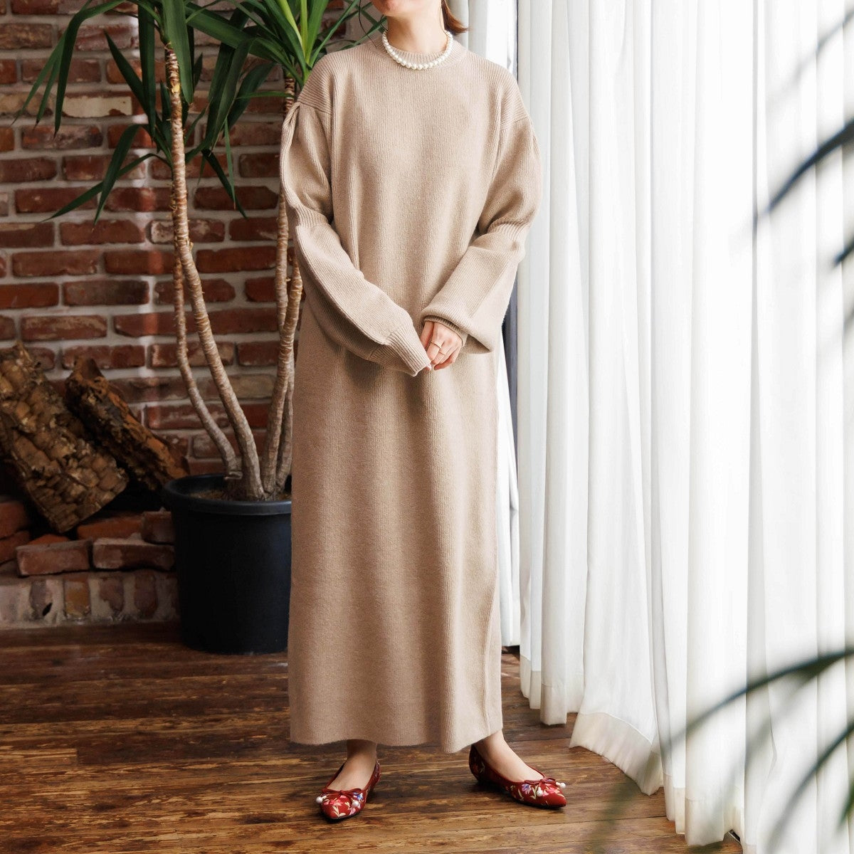 【26AW】HANAEMORI×HIMIKO パールリボンバレエパンプス/661334