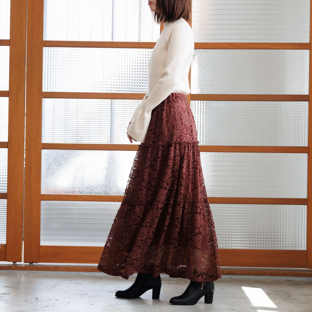 《予約／11月上旬入荷予定》【26AW】サイドジップヒールブーツ/661407