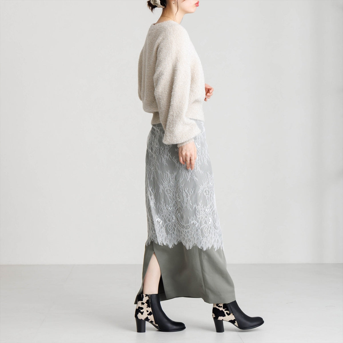 《予約／11月上旬入荷予定》【26AW】サイドジップヒールブーツ/661407