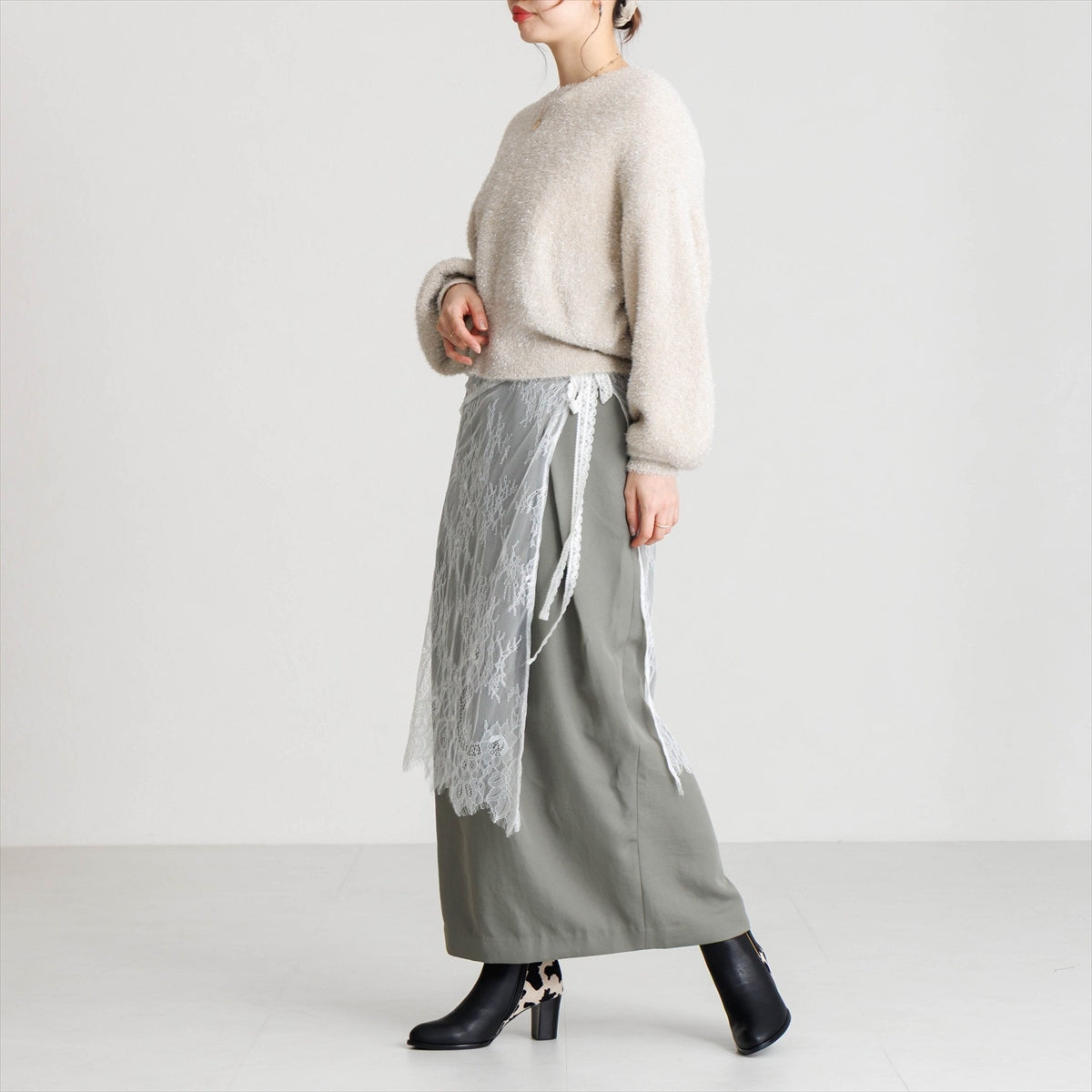 《予約／11月上旬入荷予定》【26AW】サイドジップヒールブーツ/661407